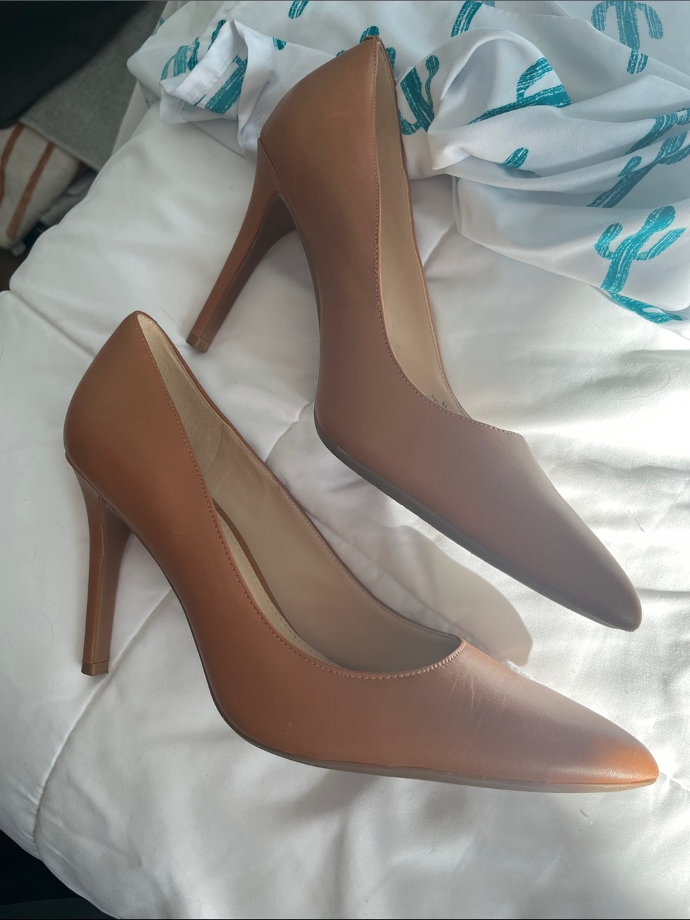 Nine West Pointed-Toe Stiletto Pumps Camel Brown